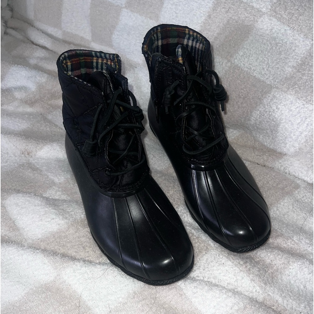 Womens Sperry Plaid Saltwater Quilt Rain-boots